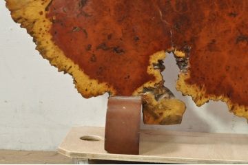 和製ビンテージ　花梨(カリン)材　木本来の形を活かした存在感溢れる衝立て(パーテーション、衝い立て、つい立て、間仕切り、ディスプレイ、オブジェ、ヴィンテージ)(R-077961)