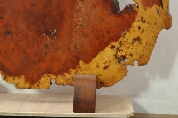 和製ビンテージ　花梨(カリン)材　木本来の形を活かした存在感溢れる衝立て(パーテーション、衝い立て、つい立て、間仕切り、ディスプレイ、オブジェ、ヴィンテージ)(R-077961)