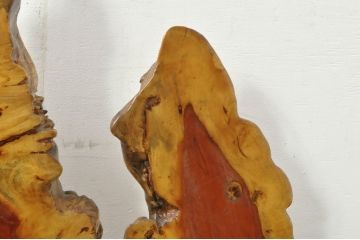 和製ビンテージ　花梨(カリン)材　木本来の形を活かした存在感溢れる衝立て(パーテーション、衝い立て、つい立て、間仕切り、ディスプレイ、オブジェ、ヴィンテージ)(R-077961)