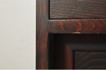 中古　アンティーク調　和のお部屋作りに取り入れやすい両面使いの小さな階段箪笥(和たんす、収納箪笥、引き出し)(R-077966)