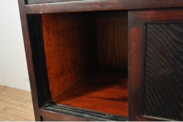 中古　アンティーク調　和のお部屋作りに取り入れやすい両面使いの小さな階段箪笥(和たんす、収納箪笥、引き出し)(R-077966)