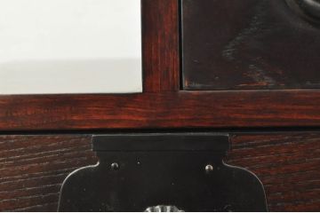 中古　アンティーク調　和のお部屋作りに取り入れやすい両面使いの小さな階段箪笥(和たんす、収納箪笥、引き出し)(R-077966)