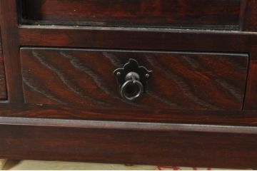 中古　アンティーク調　和のお部屋作りに取り入れやすい両面使いの小さな階段箪笥(和たんす、収納箪笥、引き出し)(R-077966)