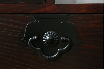 中古　アンティーク調　和のお部屋作りに取り入れやすい両面使いの小さな階段箪笥　(R-077966)