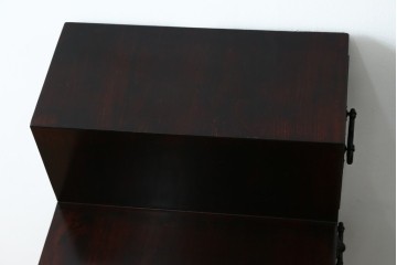 中古　アンティーク調　和のお部屋作りに取り入れやすい両面使いの小さな階段箪笥　(R-077966)