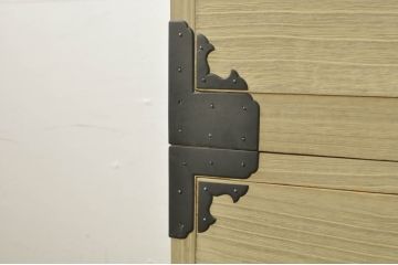 和製アンティーク　明るい木色に上品な金具が映える二段重ね総桐二本松箪笥(時代箪笥、衣装箪笥、収納箪笥、重ね箪笥、和タンス、チェスト、引き出し)(R-077968)