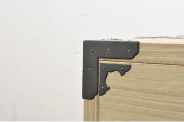 和製アンティーク　明るい木色に上品な金具が映える総桐二本松箪笥ローチェスト(時代箪笥、衣装箪笥、収納箪笥、和タンス、ローボード、引き出し、テレビ台、テレビボード)(R-077969)