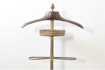 イタリアアンティーク　クラシカルで品のある佇まいが魅力の真鍮(しんちゅう)製ハンガーラック(コートハンガー、洋服掛け、帽子掛け、傘立て、ディスプレイスタンド、ディスプレイラック、店舗什器)(R-077974)