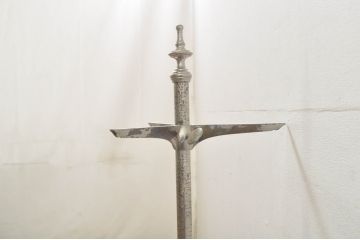 フランスアンティーク　インダストリアルな雰囲気がおしゃれなディスプレイスタンド(ディスプレイラック、飾り棚、陳列棚、店舗什器)(R-077976)