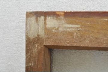 アンティーク建具　レトロな雰囲気が溢れるダイヤガラス窓2枚セット(引き戸、ガラス戸)(R-077978)