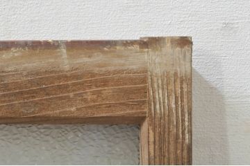 アンティーク建具　レトロな雰囲気が溢れるダイヤガラス窓2枚セット(引き戸、ガラス戸)(R-077978)