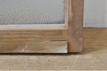 アンティーク建具　レトロな雰囲気が溢れるダイヤガラス窓2枚セット(引き戸、ガラス戸)(R-077978)