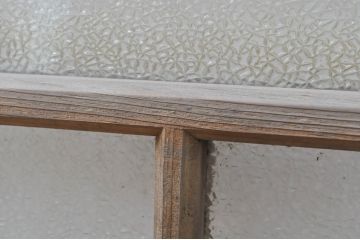 アンティーク建具　レトロな雰囲気が溢れるダイヤガラス窓2枚セット(引き戸、ガラス戸)(R-077979)