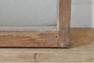 アンティーク建具　レトロな雰囲気が溢れるダイヤガラス窓2枚セット(引き戸、ガラス戸)(R-077979)