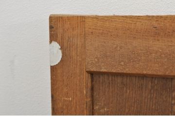 アンティーク建具　欅(ケヤキ)材　懐かしい雰囲気漂う板戸窓4枚セット(引き戸)(R-077980)