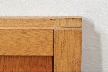 アンティーク建具　欅(ケヤキ)材　懐かしい雰囲気漂う板戸窓4枚セット(引き戸)(R-077980)