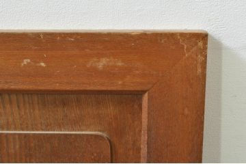 アンティーク建具　欅(ケヤキ)材　どこか懐かしい雰囲気漂う一枚板の両開き扉2枚1対(引き戸、窓)(R-077982)