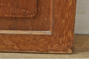 アンティーク建具　欅(ケヤキ)材　どこか懐かしい雰囲気漂う一枚板の両開き扉2枚1対(引き戸、窓)(R-077982)