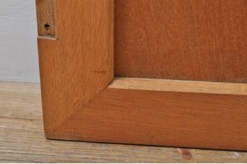 アンティーク建具　欅(ケヤキ)材　どこか懐かしい雰囲気漂う一枚板の両開き扉2枚1対(引き戸、窓)(R-077982)