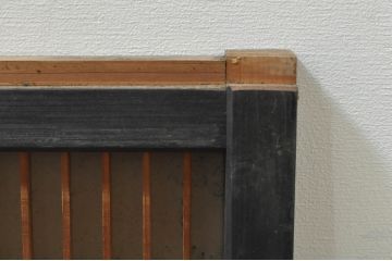 アンティーク建具　片面ガラス　和の空間を演出する小さな組子窓2枚セット(ガラス窓、ガラス戸、格子戸、引き戸)(R-077983)