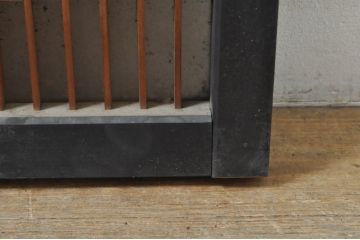 アンティーク建具　片面ガラス　和の空間を演出する小さな組子窓2枚セット(ガラス窓、ガラス戸、格子戸、引き戸)(R-077983)