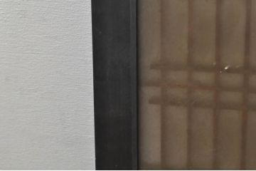 アンティーク建具　片面ガラス　和の空間を演出する小さな組子窓2枚セット(ガラス窓、ガラス戸、格子戸、引き戸)(R-077983)