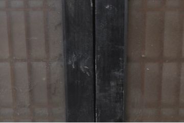 アンティーク建具　片面ガラス　和の空間を演出する小さな組子窓2枚セット(ガラス窓、ガラス戸、格子戸、引き戸)(R-077983)