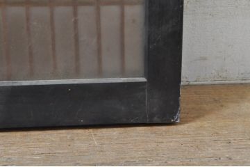 アンティーク建具　片面ガラス　和の空間を演出する小さな組子窓2枚セット(ガラス窓、ガラス戸、格子戸、引き戸)(R-077983)