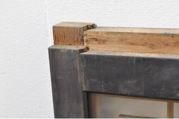 アンティーク建具　両面ガラス　和モダンの雰囲気が魅力的な書院戸4枚セット(書院窓、ガラス戸、引き戸)(R-077984)