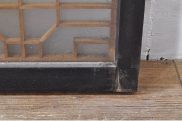 アンティーク建具　両面ガラス　和モダンの雰囲気が魅力的な書院戸4枚セット(書院窓、ガラス戸、引き戸)(R-077984)