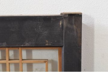 アンティーク建具　両面ガラス　和モダンの雰囲気が魅力的な書院戸4枚セット(書院窓、ガラス戸、引き戸)(R-077984)