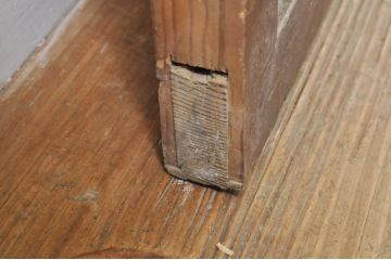 アンティーク建具　凝ったデザインが魅力的な障子付き組子欄間1枚(明り取り、明かり取り)(R-077985)