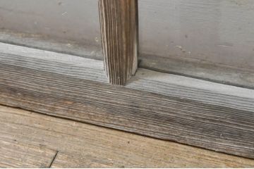 アンティーク建具　大正ロマン　ノスタルジックな雰囲気溢れるガラス窓2枚セット(引き戸、ガラス戸)(R-077987)