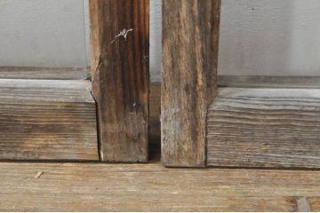 アンティーク建具　大正ロマン　ノスタルジックな雰囲気溢れるガラス窓2枚セット(引き戸、ガラス戸)(R-077987)