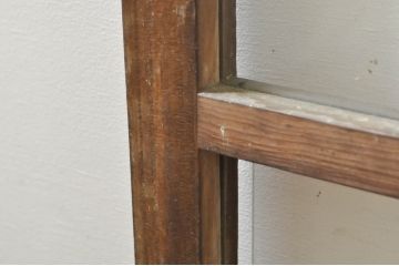 アンティーク建具　大正ロマン　ノスタルジックな雰囲気溢れるガラス窓2枚セット(引き戸、ガラス戸)(R-077987)