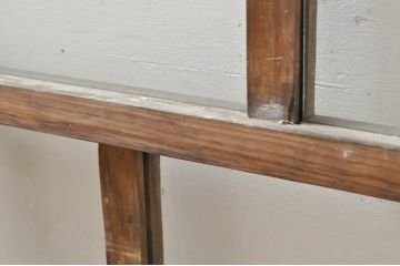 アンティーク建具　大正ロマン　ノスタルジックな雰囲気溢れるガラス窓2枚セット(引き戸、ガラス戸)(R-077987)