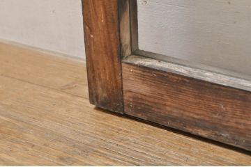 アンティーク建具　大正ロマン　ノスタルジックな雰囲気溢れるガラス窓2枚セット(引き戸、ガラス戸)(R-077987)
