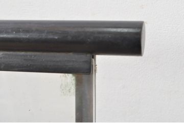 中古　特注品　可憐な雰囲気が素敵なアイアン製のメニュースタンド(メニュー立て、ディスプレイ、店舗什器)(R-077990)