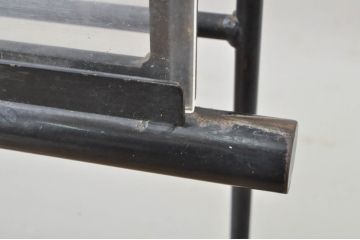 中古　特注品　可憐な雰囲気が素敵なアイアン製のメニュースタンド(メニュー立て、ディスプレイ、店舗什器)(R-077990)
