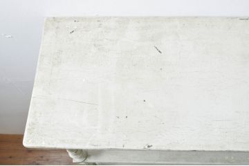 フランスアンティーク　シャビーな質感がおしゃれなキャスター付きシェルフ(飾り棚、オープンラック、収納棚、店舗什器)(R-077991)