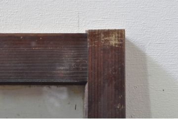 アンティーク建具　和モダンな空間を演出するガラス入り明かり取り2枚セット(明り取り、欄間)(R-077993)