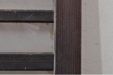 アンティーク建具　和モダンな空間を演出するガラス入り明かり取り2枚セット(明り取り、欄間)(R-077993)