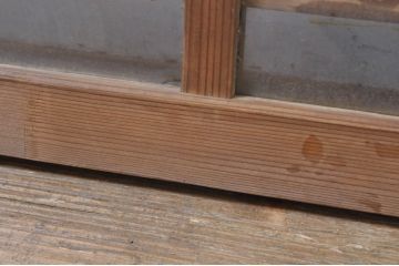 アンティーク建具　和モダンな空間を演出するガラス入り明かり取り2枚セット(明り取り、欄間)(R-077993)
