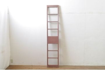アンティーク建具　ペイント仕上げ限定　どこか懐かしい雰囲気を醸し出す縦長窓1枚(ガラス欄間、明かり取り、明り取り、FIX窓、フィックス窓、ガラス窓、嵌め殺し)(R-077996)