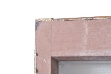 アンティーク建具　ペイント仕上げ限定　どこか懐かしい雰囲気を醸し出す縦長窓1枚(ガラス欄間、明かり取り、明り取り、FIX窓、フィックス窓、ガラス窓、嵌め殺し)(R-077996)