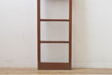 アンティーク建具　ペイント仕上げ限定　どこか懐かしい雰囲気を醸し出す縦長窓1枚(ガラス欄間、明かり取り、明り取り、FIX窓、フィックス窓、ガラス窓、嵌め殺し)(R-077996)