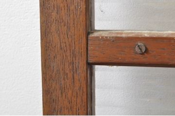 アンティーク建具　ペイント仕上げ限定　どこか懐かしい雰囲気を醸し出す縦長窓1枚(ガラス欄間、明かり取り、明り取り、FIX窓、フィックス窓、ガラス窓、嵌め殺し)(R-077996)