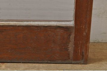 アンティーク建具　ペイント仕上げ限定　どこか懐かしい雰囲気を醸し出す縦長窓1枚(ガラス欄間、明かり取り、明り取り、FIX窓、フィックス窓、ガラス窓、嵌め殺し)(R-077996)