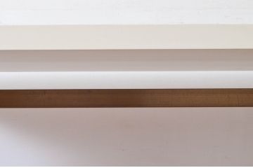中古　美品!!　直線的なデザインがスタイリッシュなアパレル用ハンガーラック(ポールハンガー、洋服掛け、コート掛け、店舗什器)(R-078019)