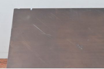和製アンティーク　アパレル用　シャビーな風合いが素敵な真鍮製のシンプルな展示台(店舗什器、花台、サイドテーブル、ローテーブル、飾り台)(R-078025)